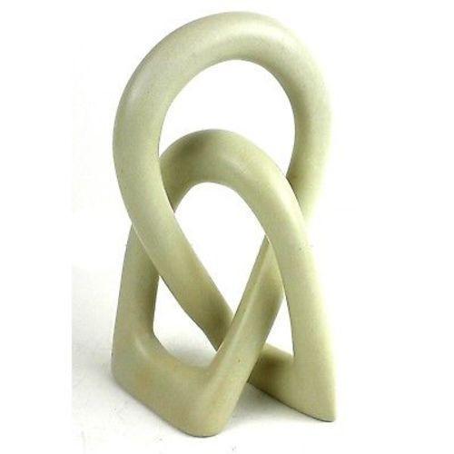 Soapstone Lovers Knot 6 Inch Natural Stone