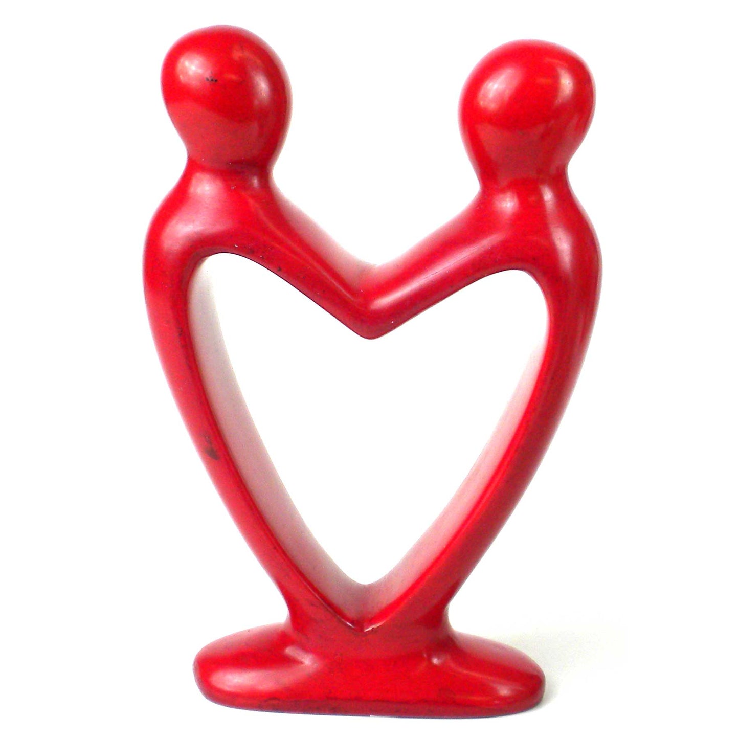 Soapstone Lovers Heart Red — 6 Inch