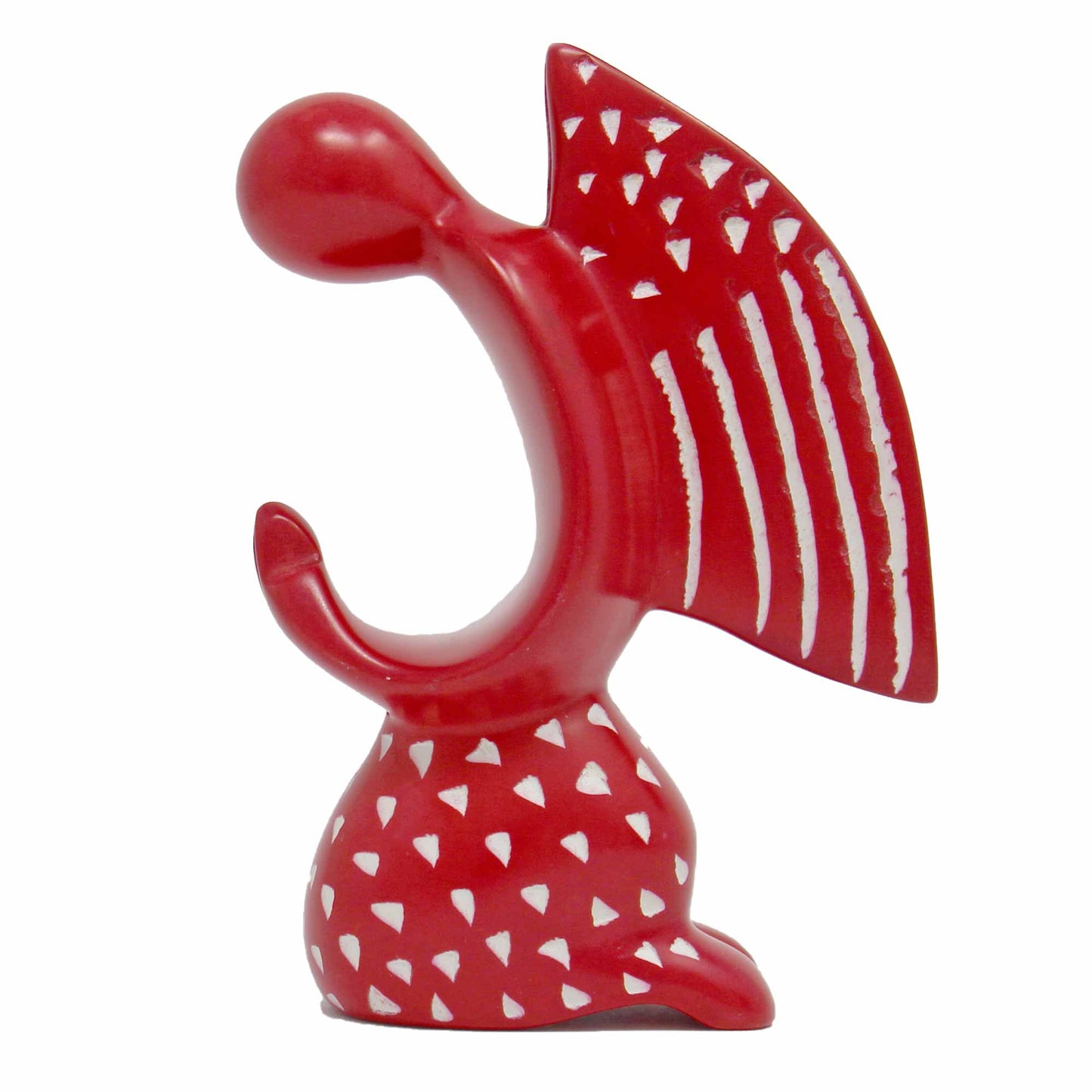 praying-angel-soapstone-sculpture-red-finish
