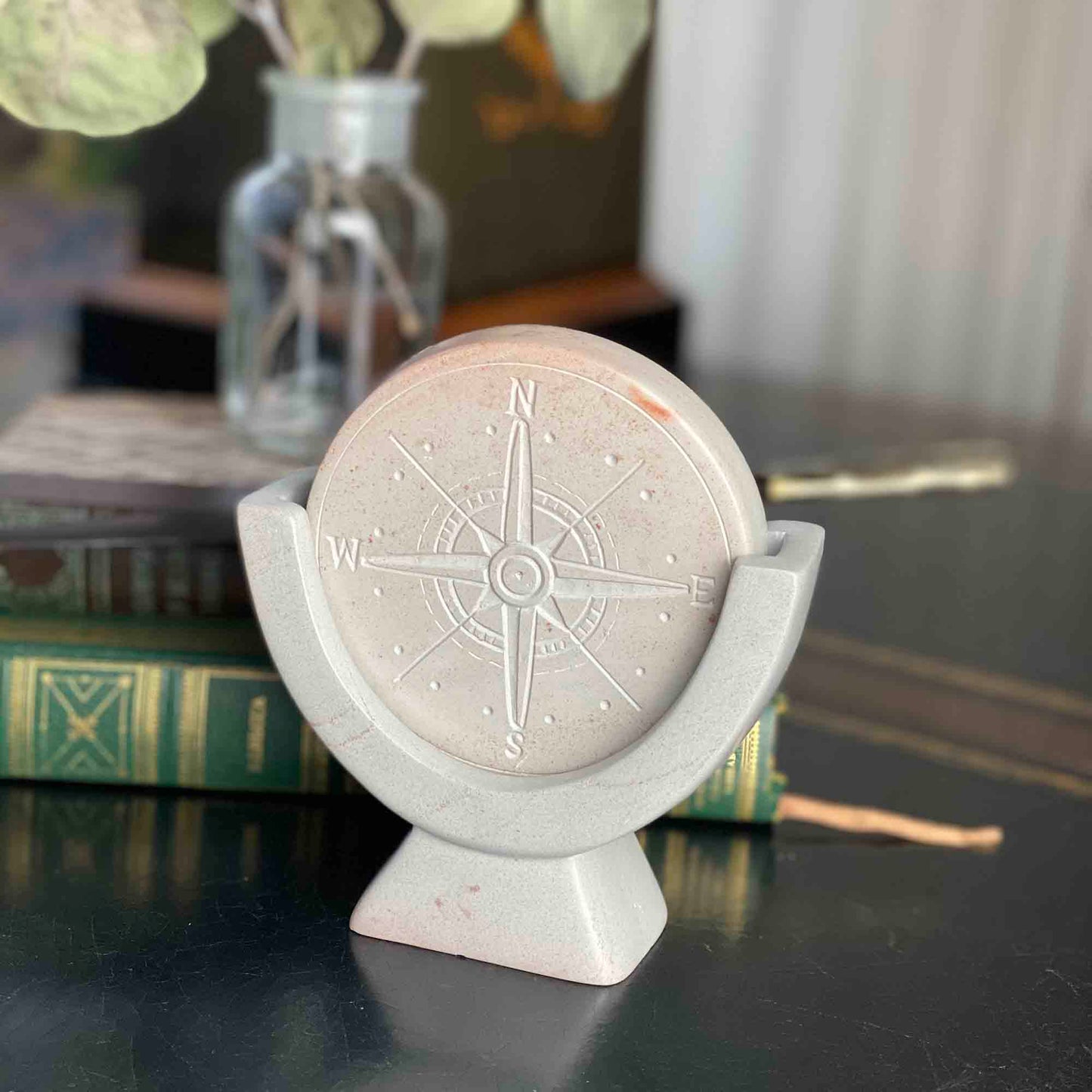 compass-soapstone-sculpture-light-gray-stone