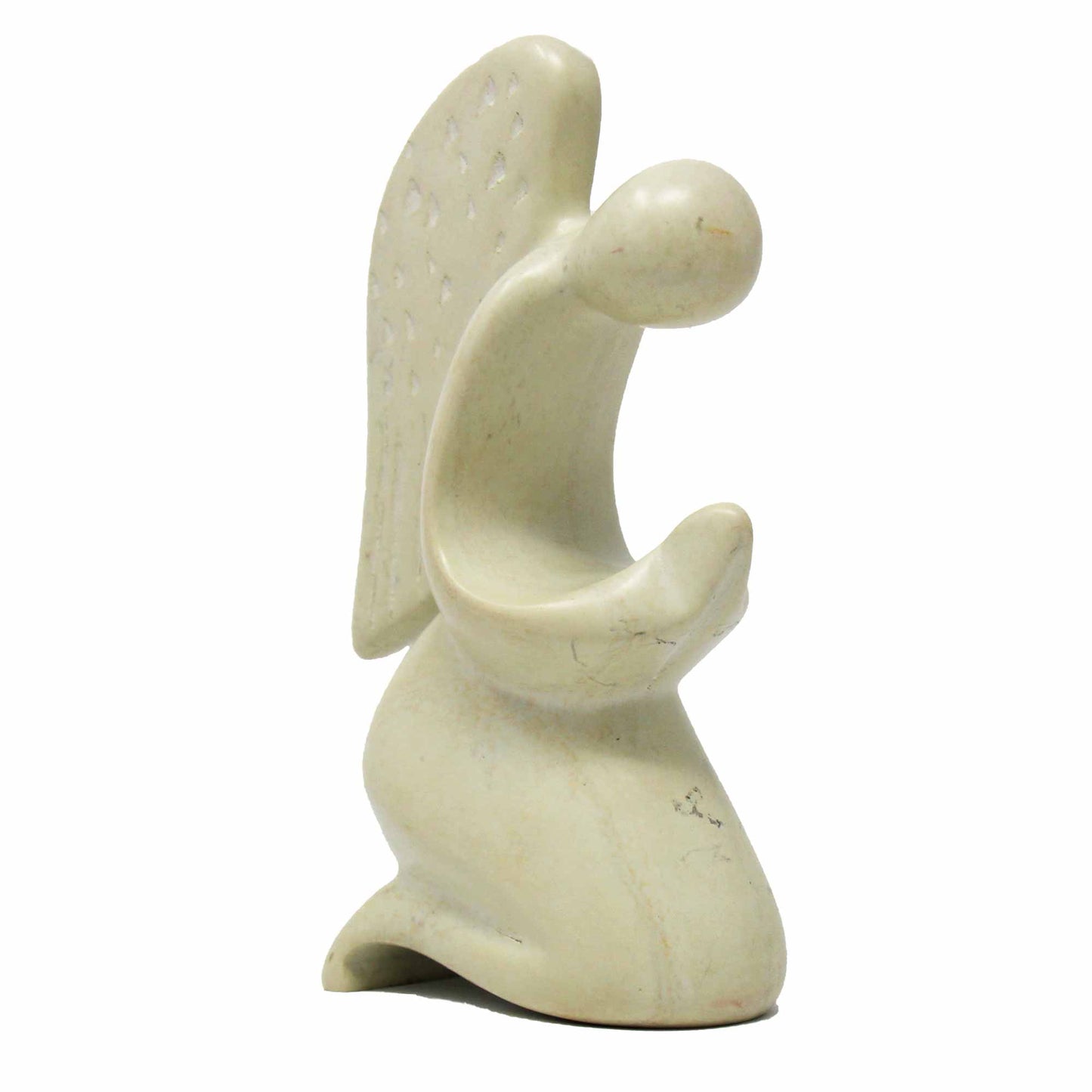 Praying Angel Soapstone Sculpture — Natural Stone