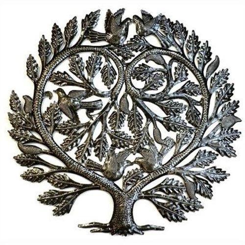 Steel Drum Art - Lovers Heart 24 inch Tree of Life - Croix des Bouquets