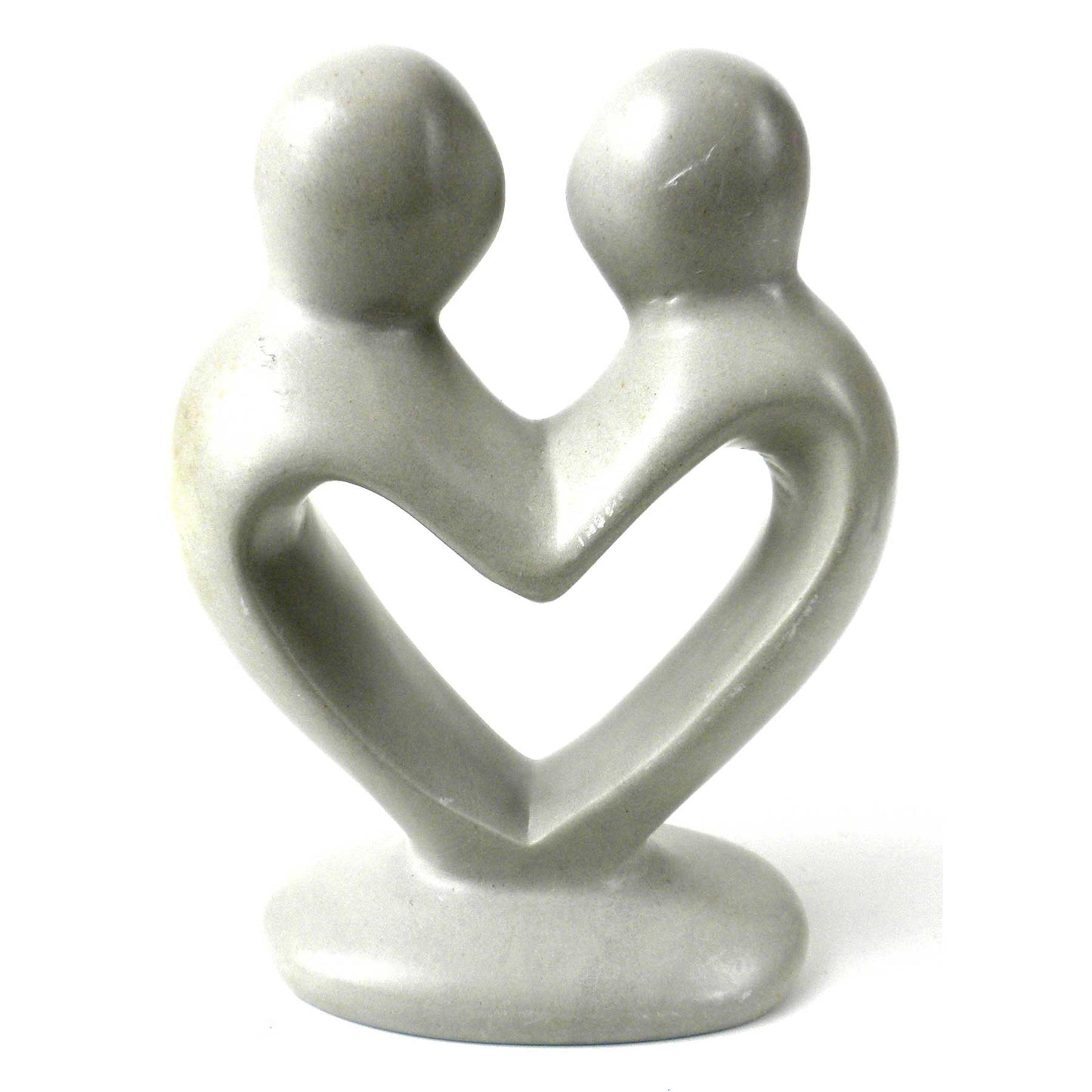 Soapstone Lovers Heart Natural — 4 Inch