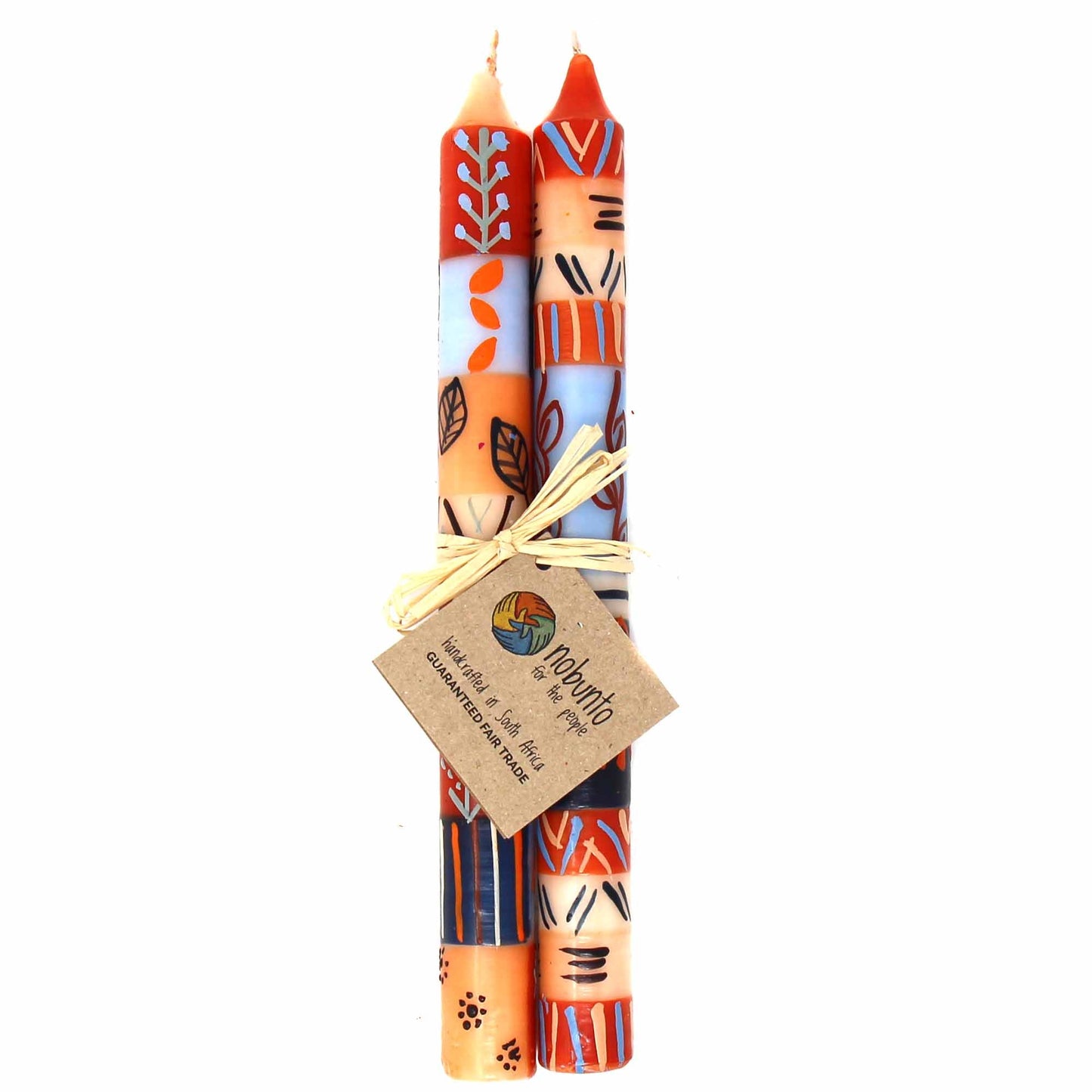 Hand Painted Candles in Uzushi Design (pair of Tapers)