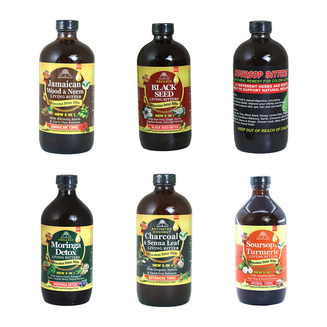 Set of 6 Detox and Wellness Bitters