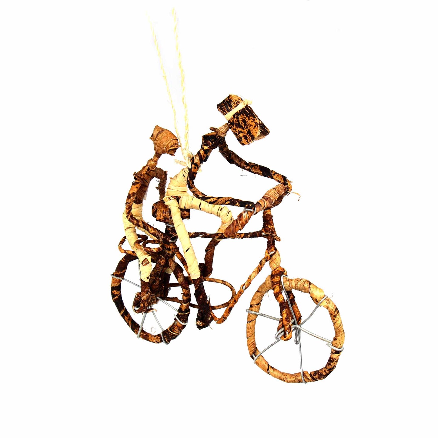 Banana Fiber Bike Ornament — Two People