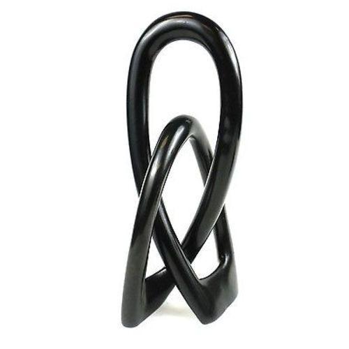 Soapstone Lovers Knot 10 Inch Black