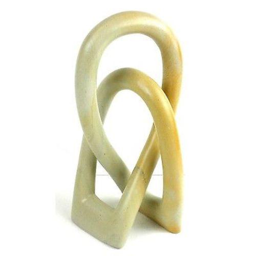 Soapstone Lovers Knot 8 Inch Natural Stone