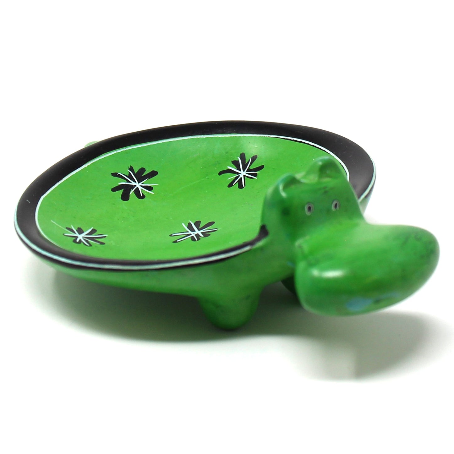 Soapstone Hippo Bowl, 5 Inch — Green