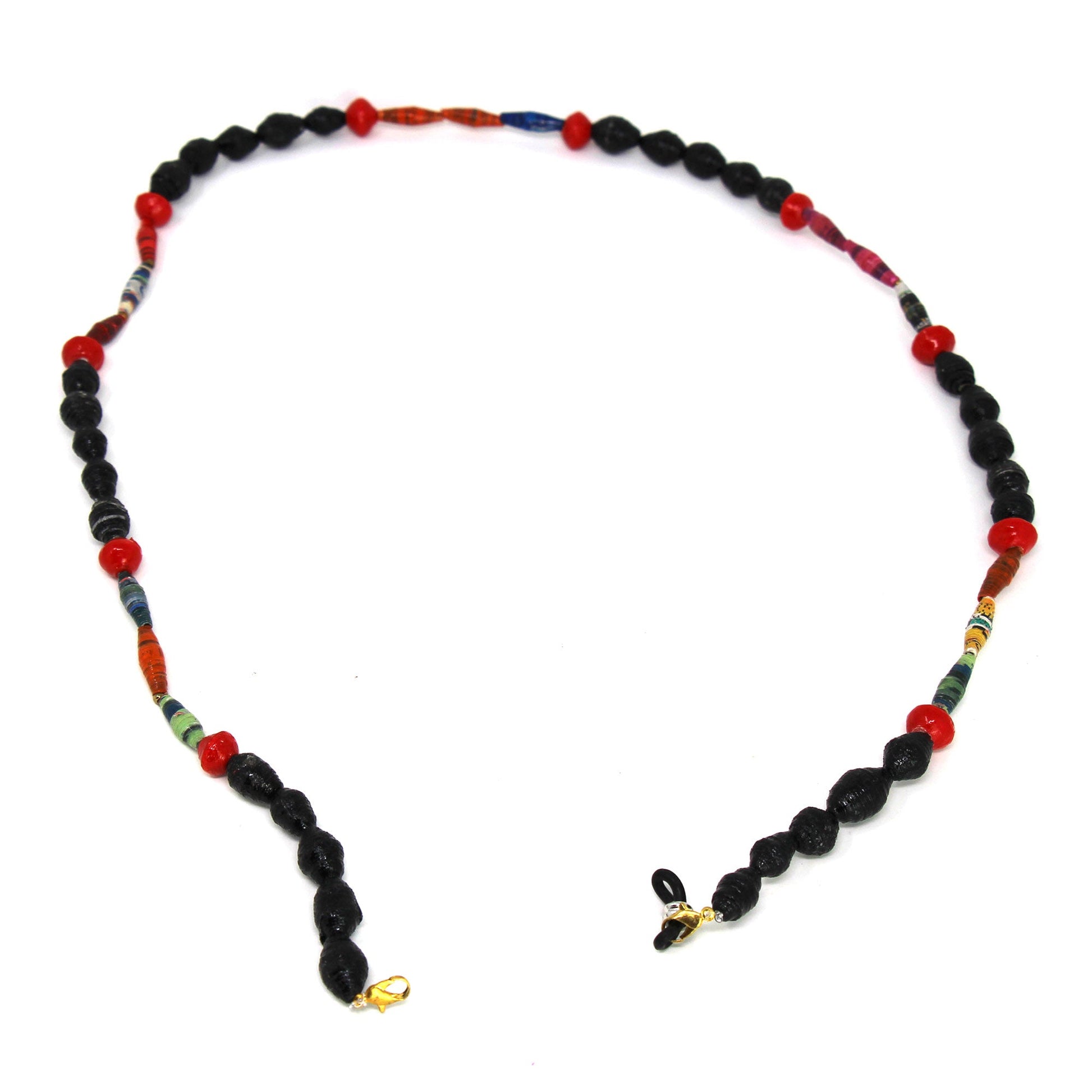 face-mask-eyeglass-paper-bead-chain-black-and-red