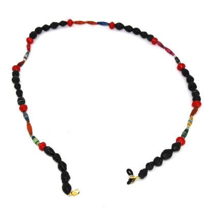 face-mask-eyeglass-paper-bead-chain-black-and-red