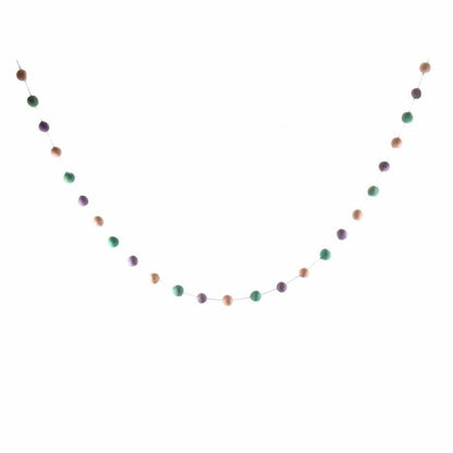 Hand Crafted Felt Pom Pom Garlands: Pink, Lavender, Turquoise