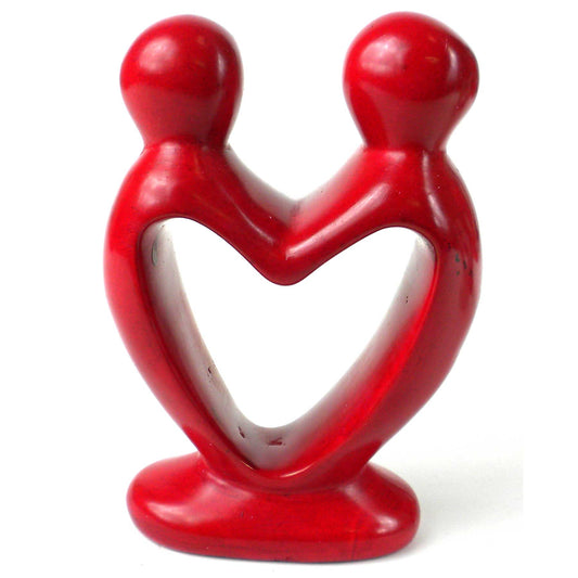 Soapstone Lovers Heart Red — 4 Inch