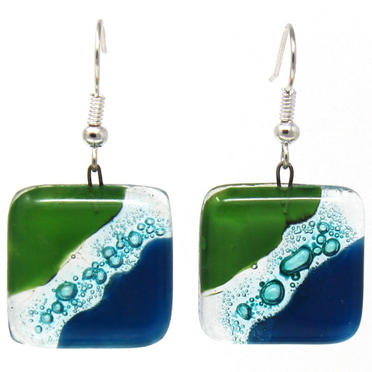 square-glass-dangle-earrings-blue-green-waves