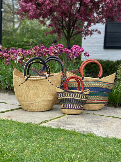 bolga-tote-mixed-colors-with-leather-handle-18-inch