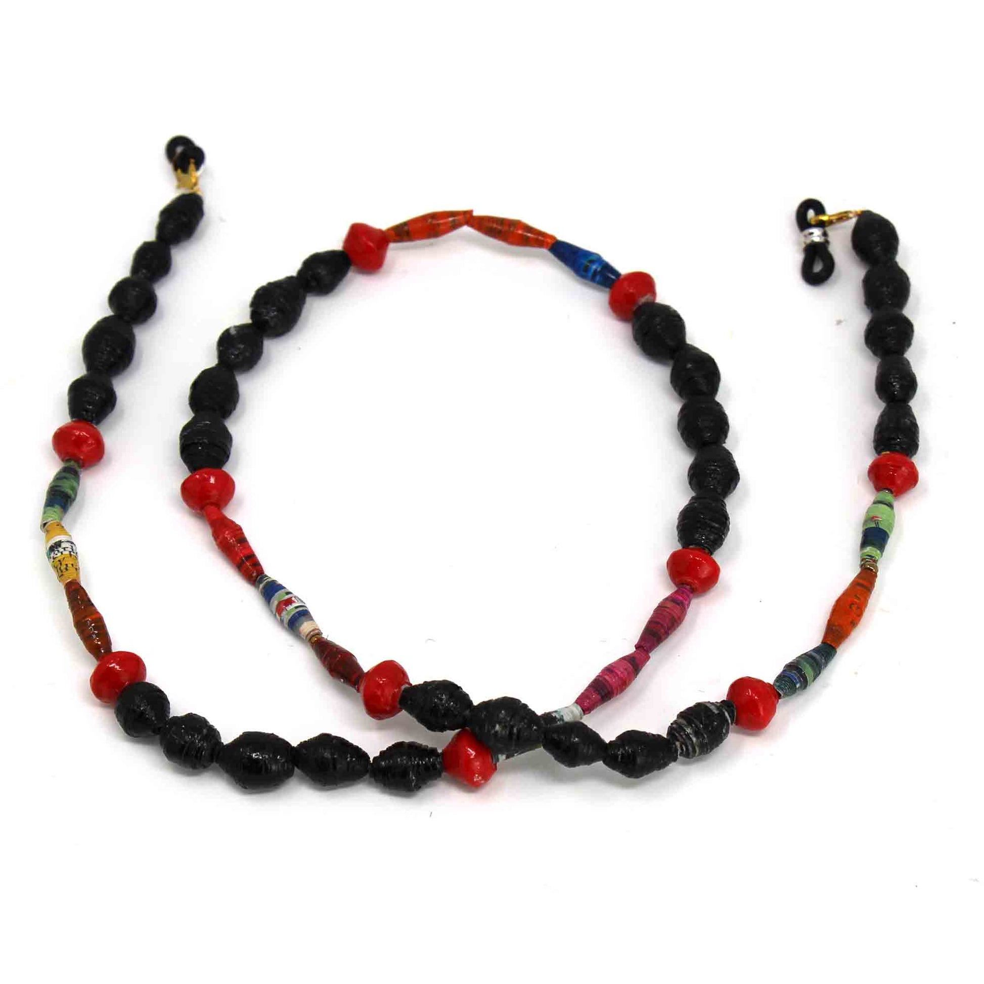 face-mask-eyeglass-paper-bead-chain-black-and-red