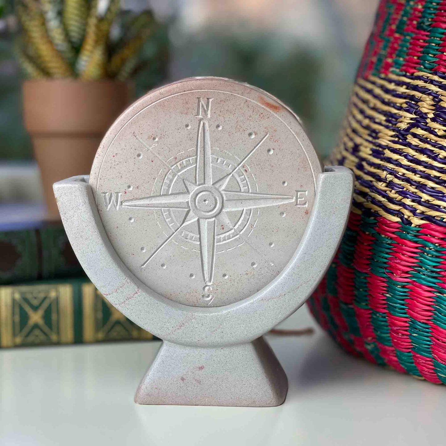 compass-soapstone-sculpture-light-gray-stone