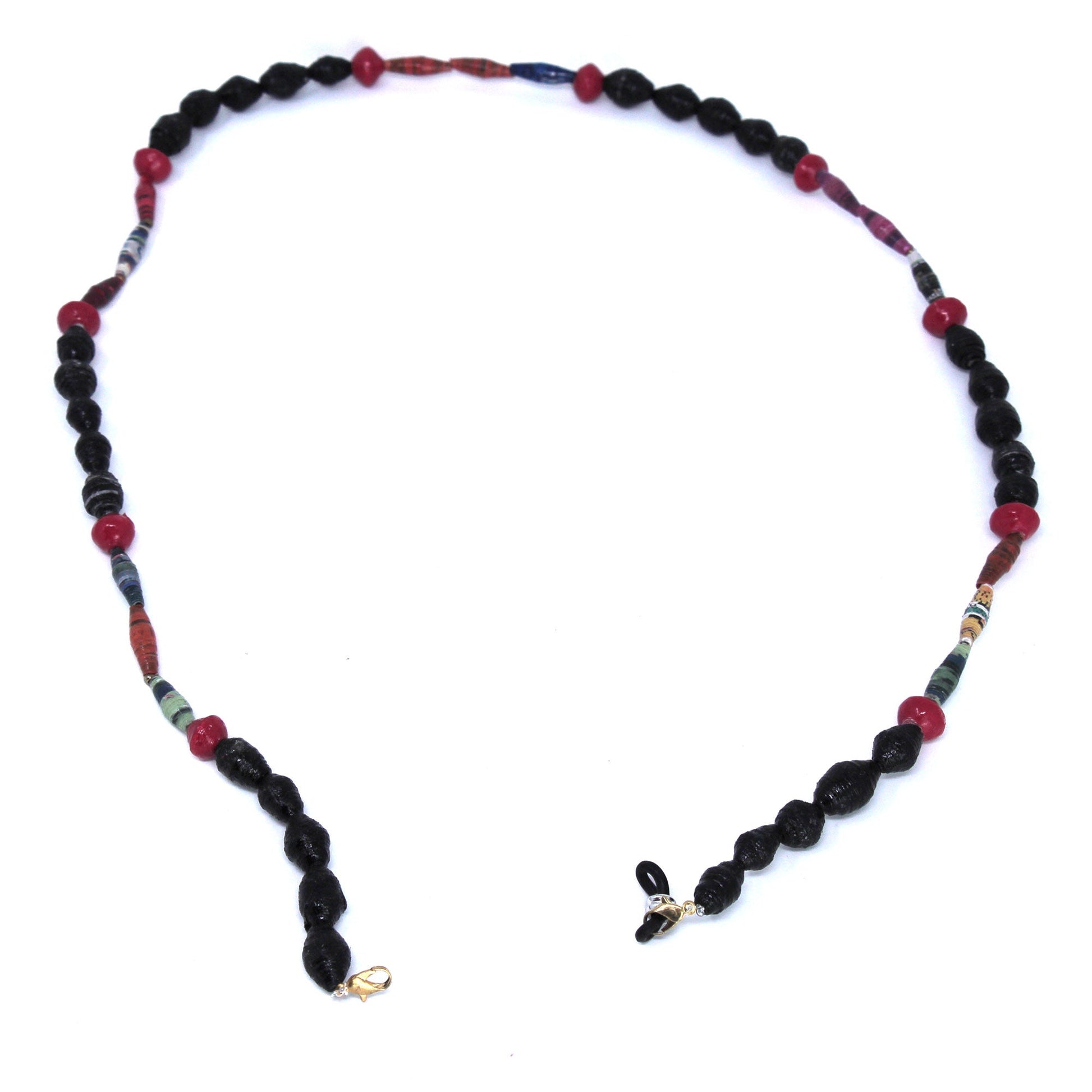 face-mask-eyeglass-paper-bead-chain-black-and-red