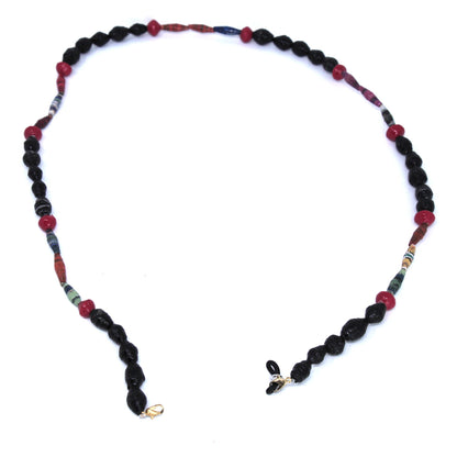 face-mask-eyeglass-paper-bead-chain-black-and-red