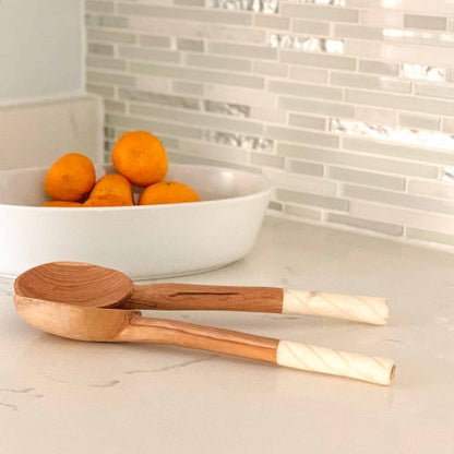 olive-wood-salad-servers-with-bone-handles-white-with-etching-design