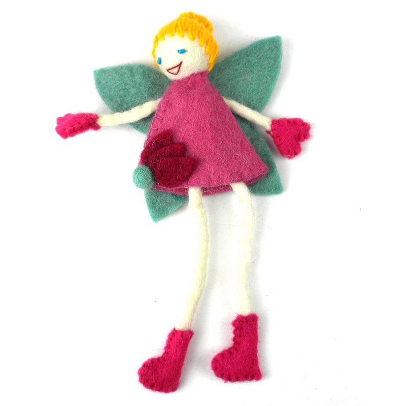 hand-felted-tooth-fairy-pillow-blonde-with-pink-dress-global-groove