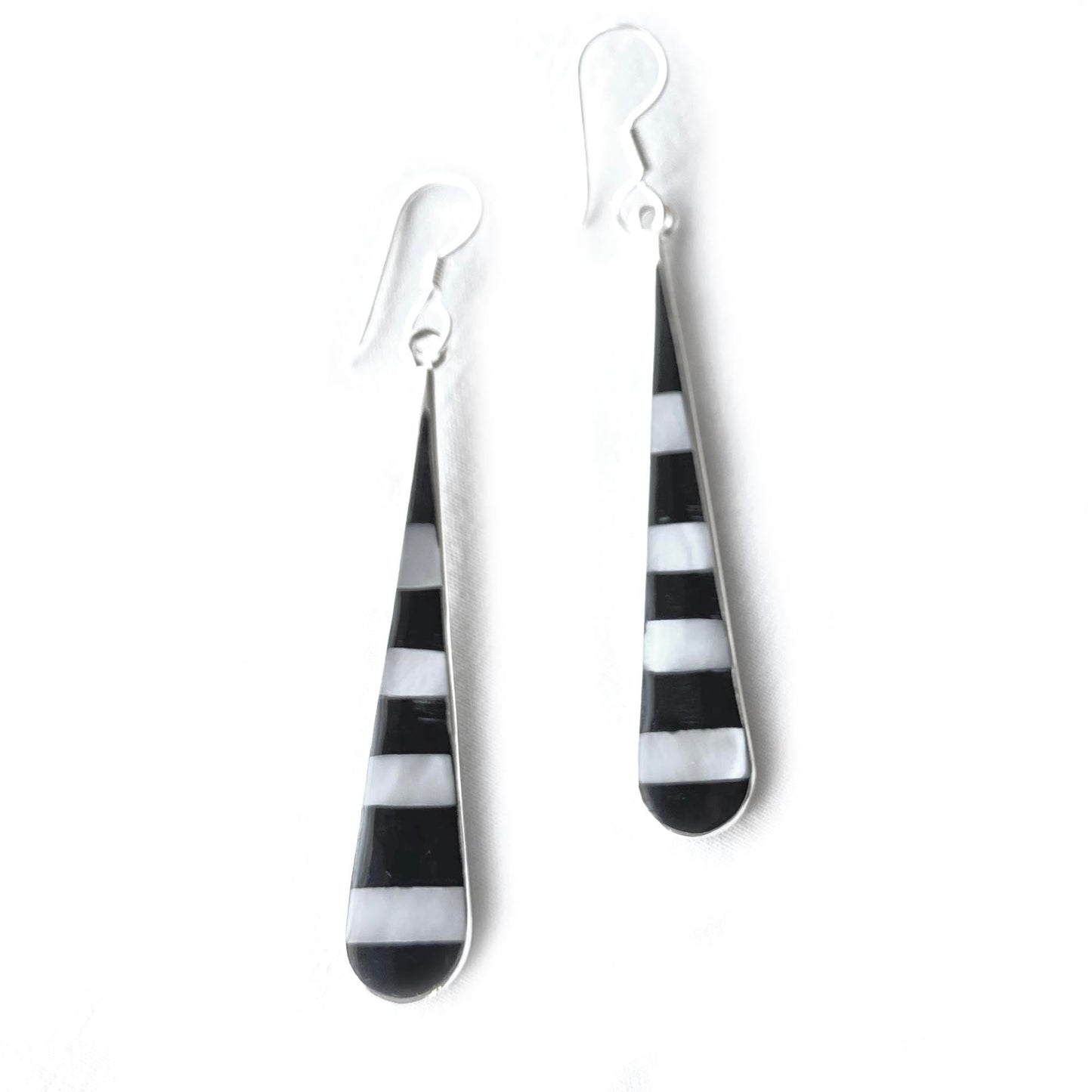 taxco-silver-black-onyz-abalone-zebra-long-teardrop-earrings