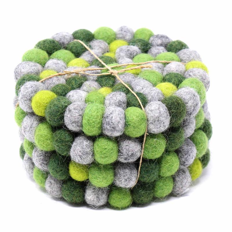 hand-crafted-felt-ball-coasters-from-nepal-4-pack-chakra-greens-global-groove-t