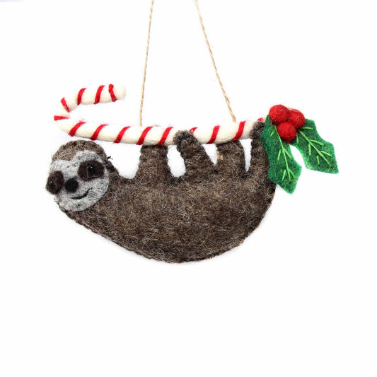hand-crafted-felt-from-nepal-ornament-candy-cane-sloth-global-groove-h