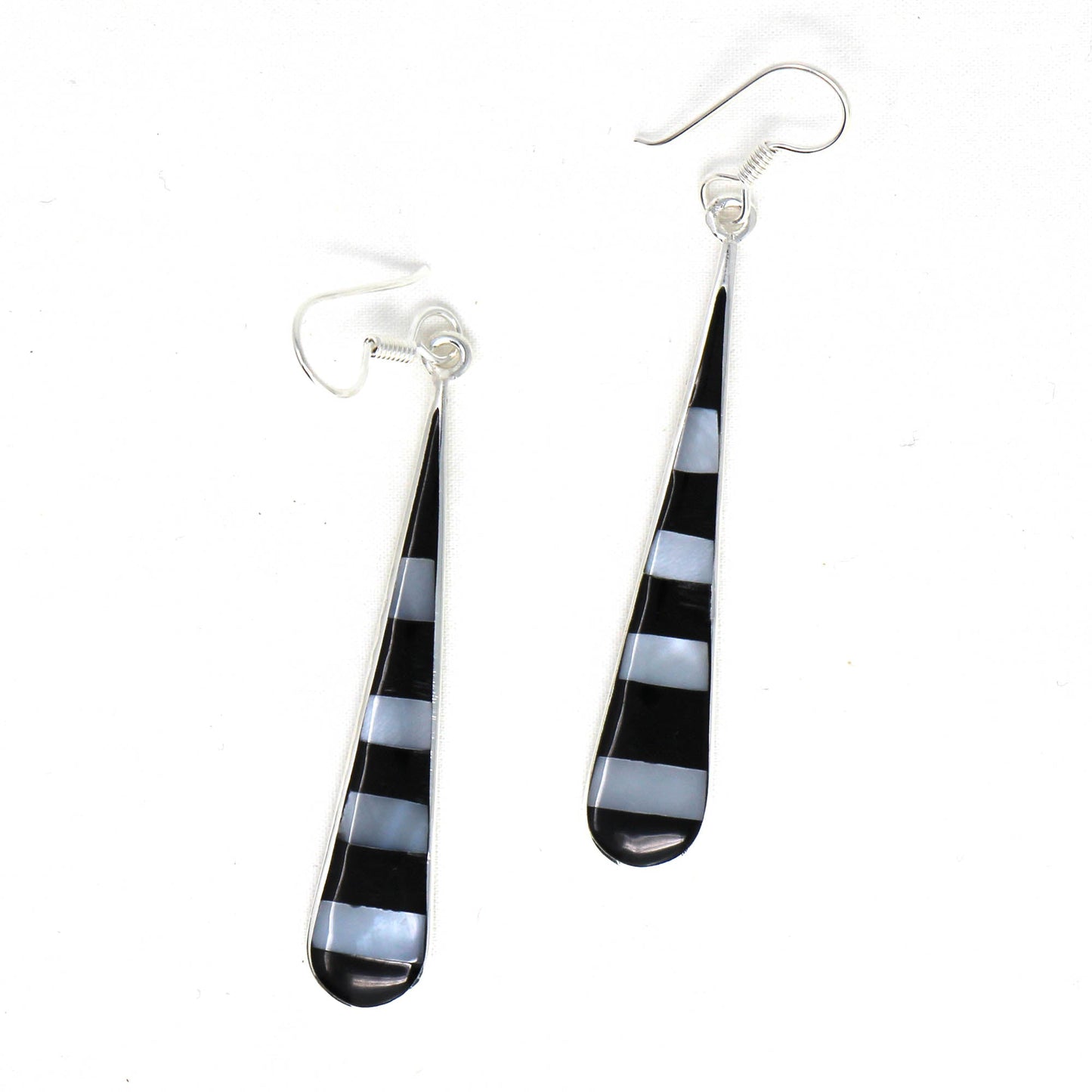 taxco-silver-black-onyz-abalone-zebra-long-teardrop-earrings