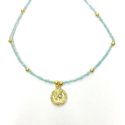 baby-blue-glass-bead-choker-with-brass-coin-pendant