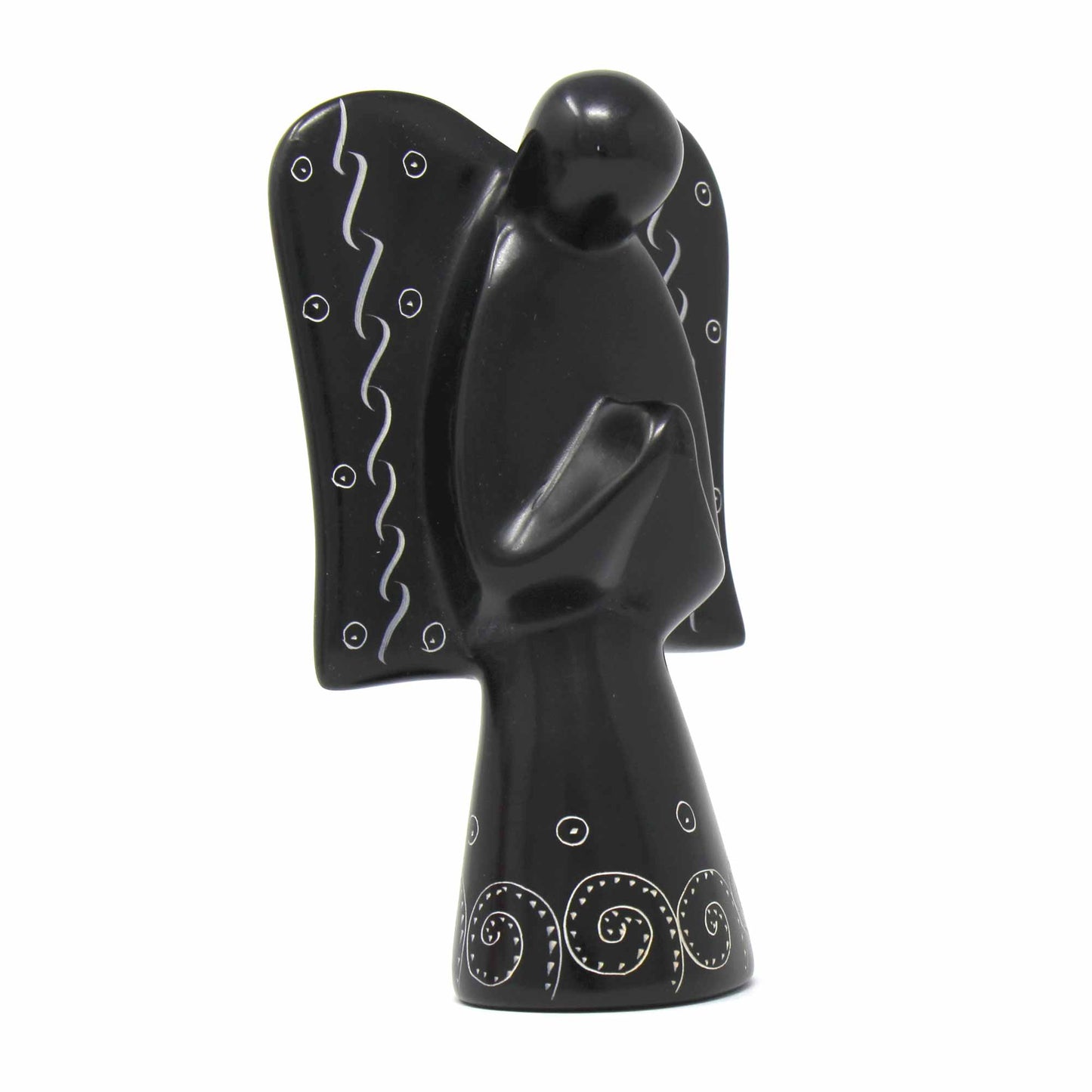 soapstone-angel-sculpture-black-finish-with-etch-design