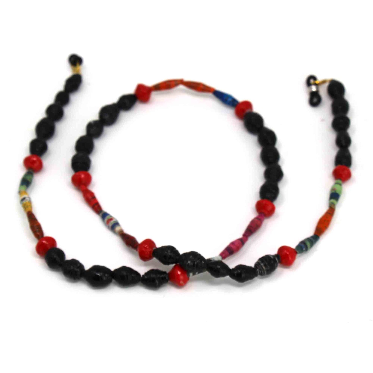 face-mask-eyeglass-paper-bead-chain-black-and-red