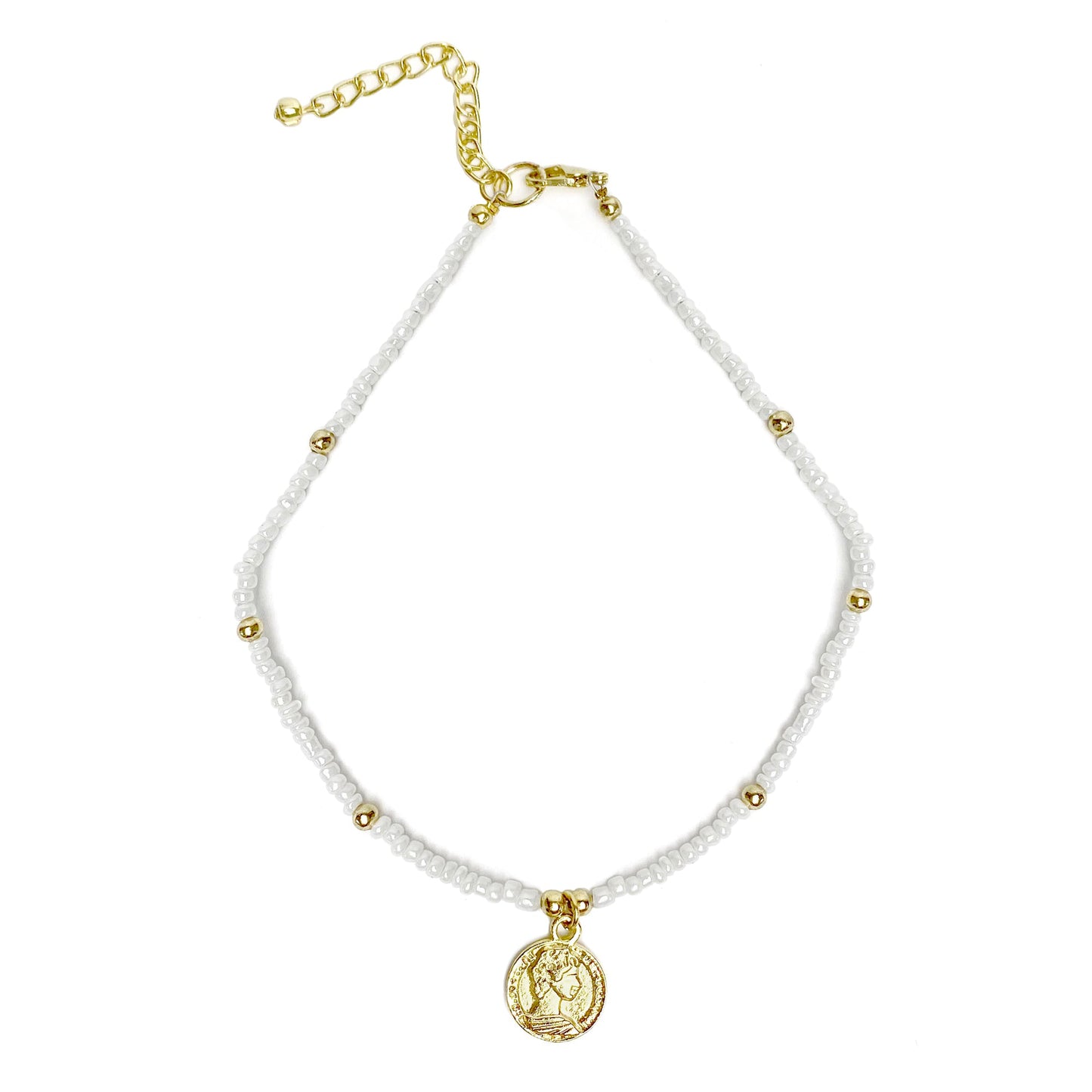 white-glass-bead-choker-with-brass-coin-pendant