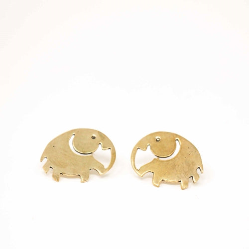 elephant-brass-stud-earrings