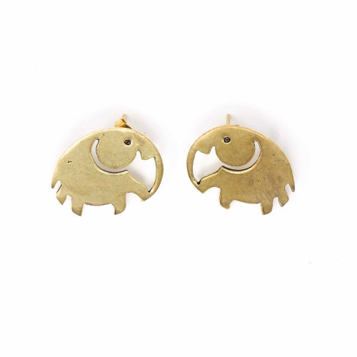 elephant-brass-stud-earrings