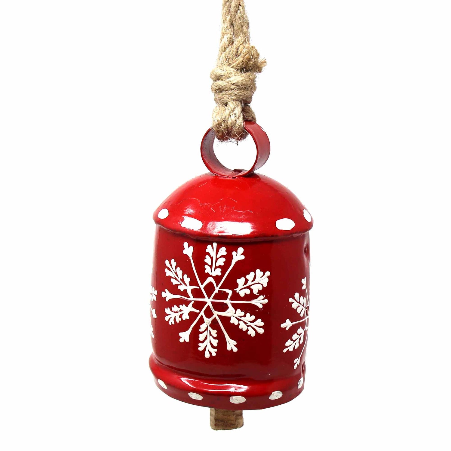 recycled-rustic-red-and-white-snowflake-irong-hanging-bell