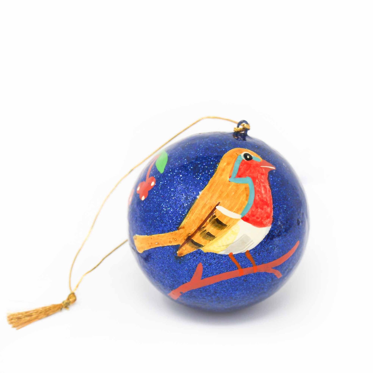 handpainted-fox-bird-ornaments-set-of-2