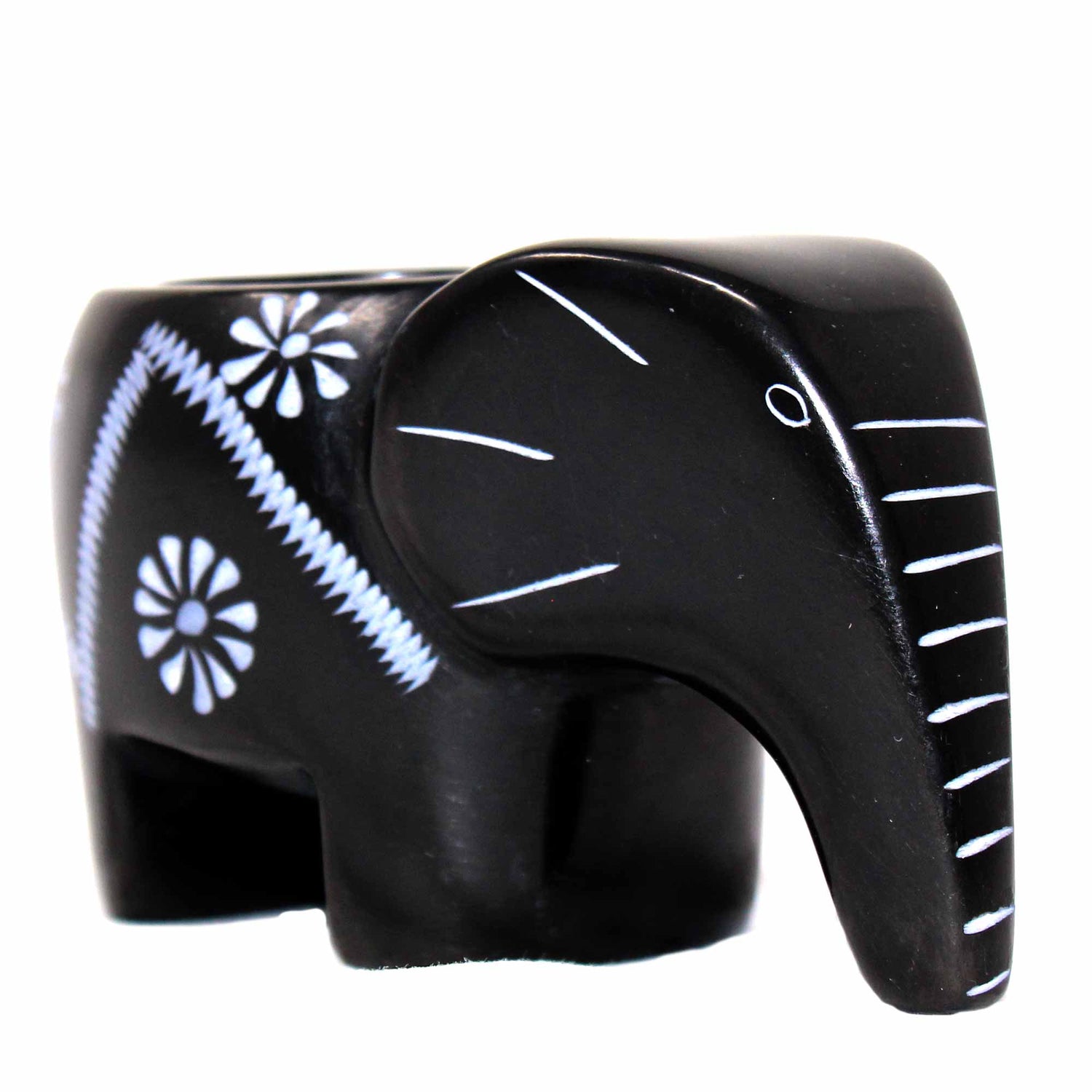 elephant-soapstone-tea-light-black-finish-with-etch-design