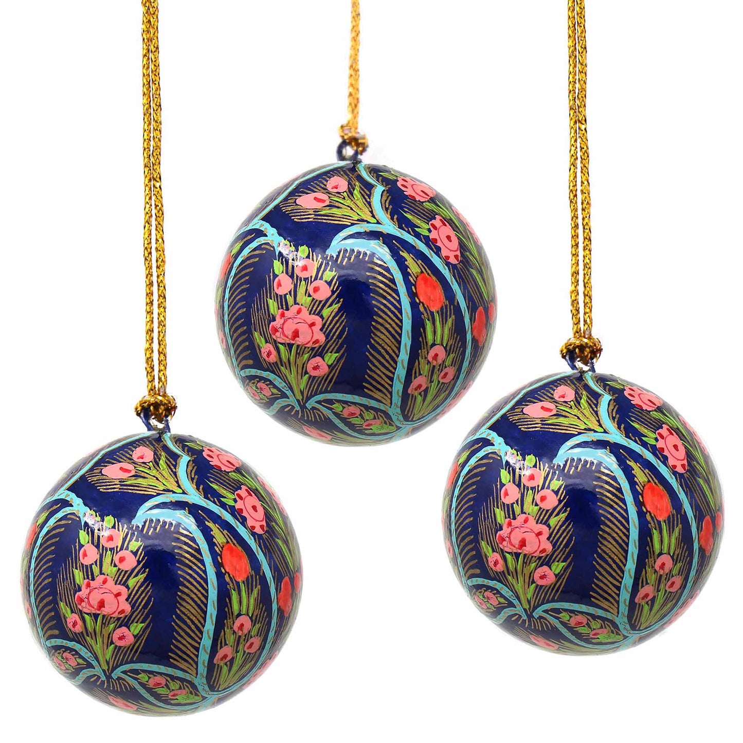 handpainted-ornaments-coral-blue-floral-pack-of-3