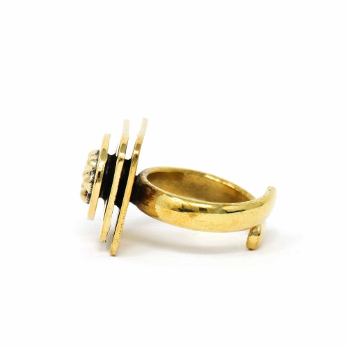 floral-abstract-adjustable-brass-ring