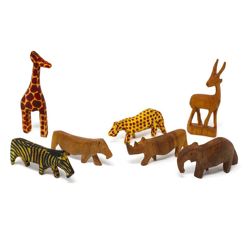 handcarved-miniature-wood-safari-animals-set-of-7