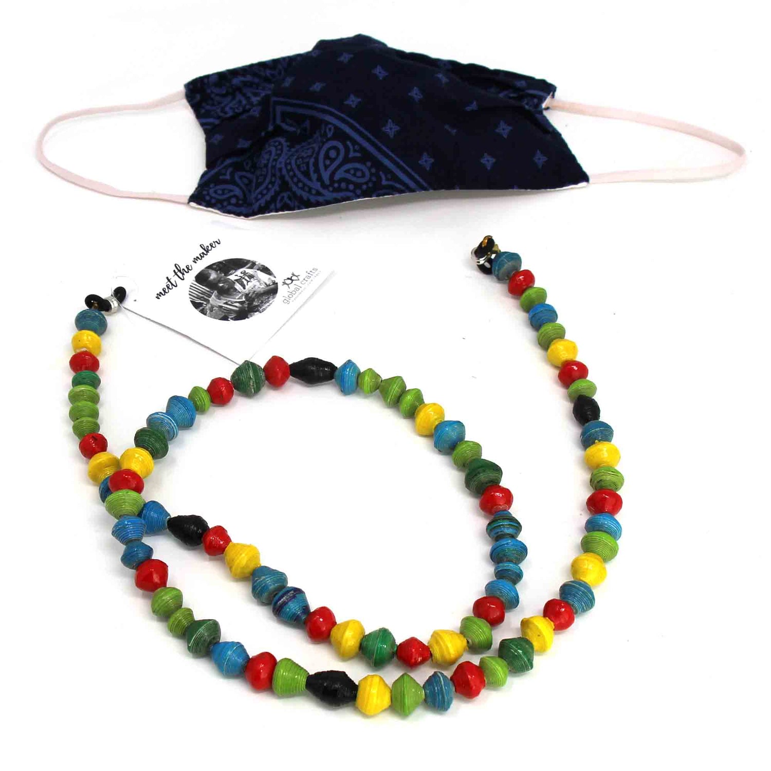 face-mask-eyeglass-paper-bead-chain-colorful-round-beads