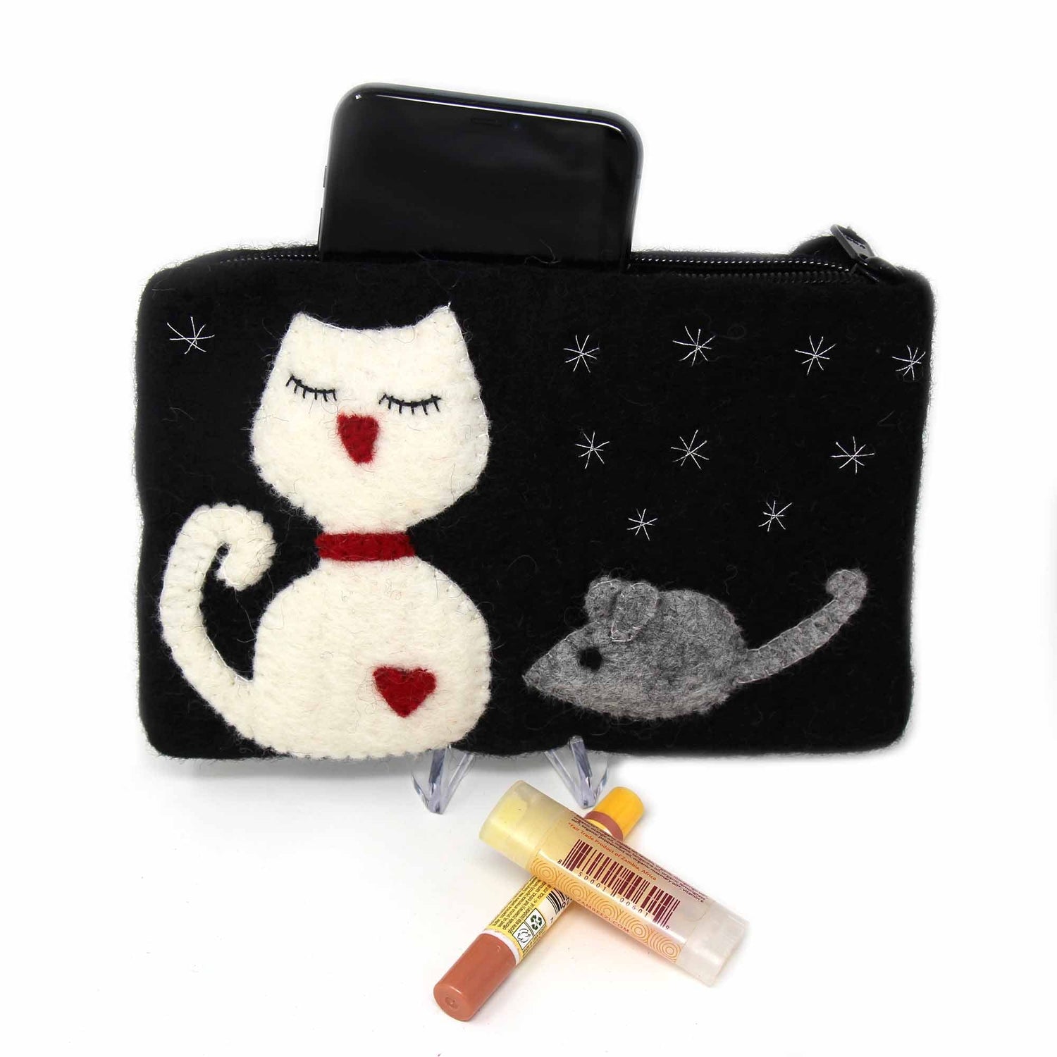 hand-crafted-felt-white-cat-pouch