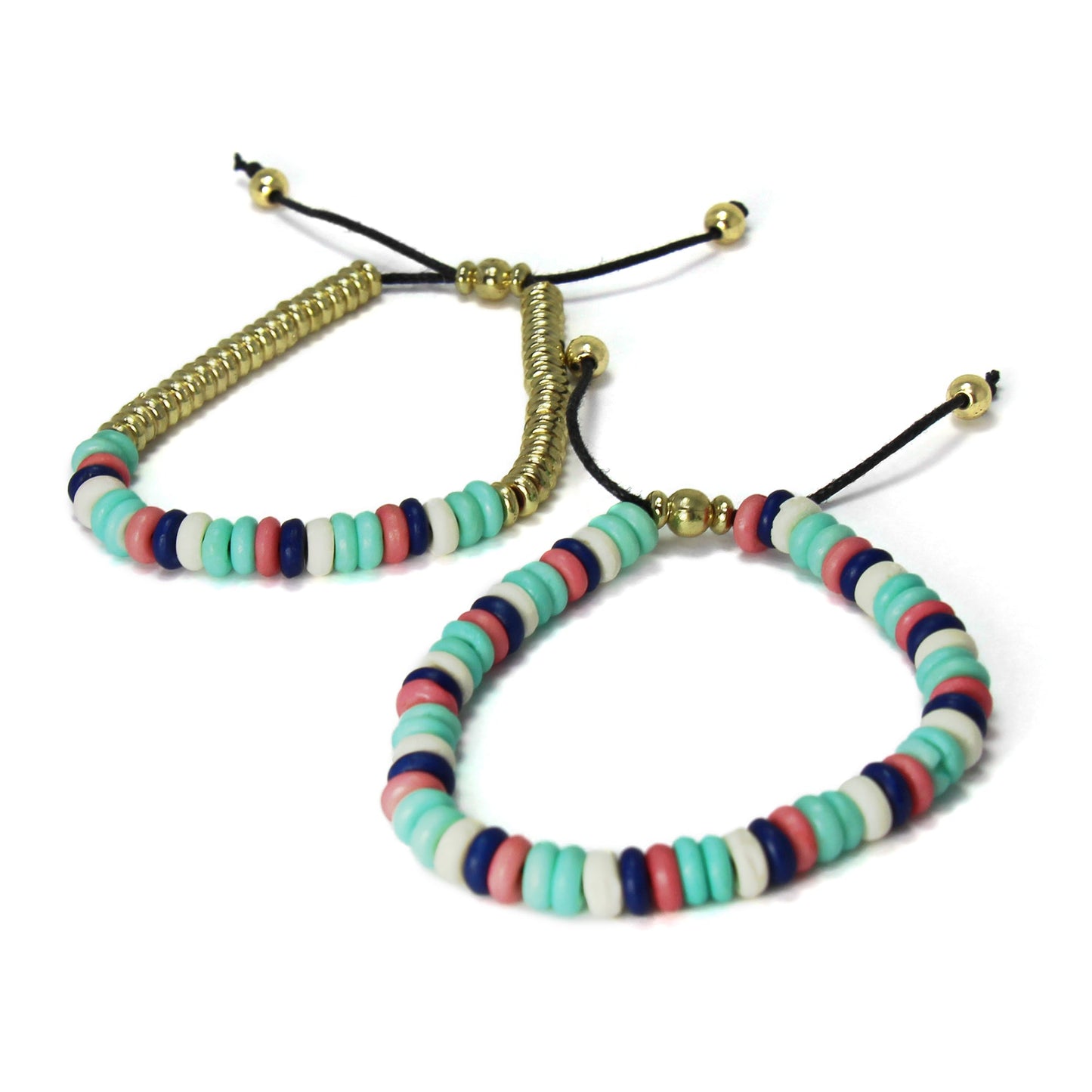 adjustable-bone-bead-bracelet-set-mint-and-pink