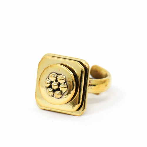 floral-abstract-adjustable-brass-ring