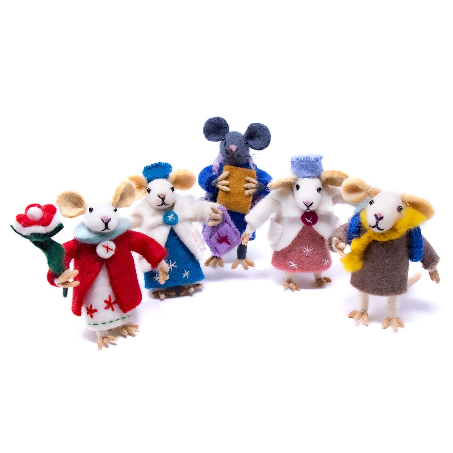 family-of-mice-handmade-fel-collectibles-set-of-five