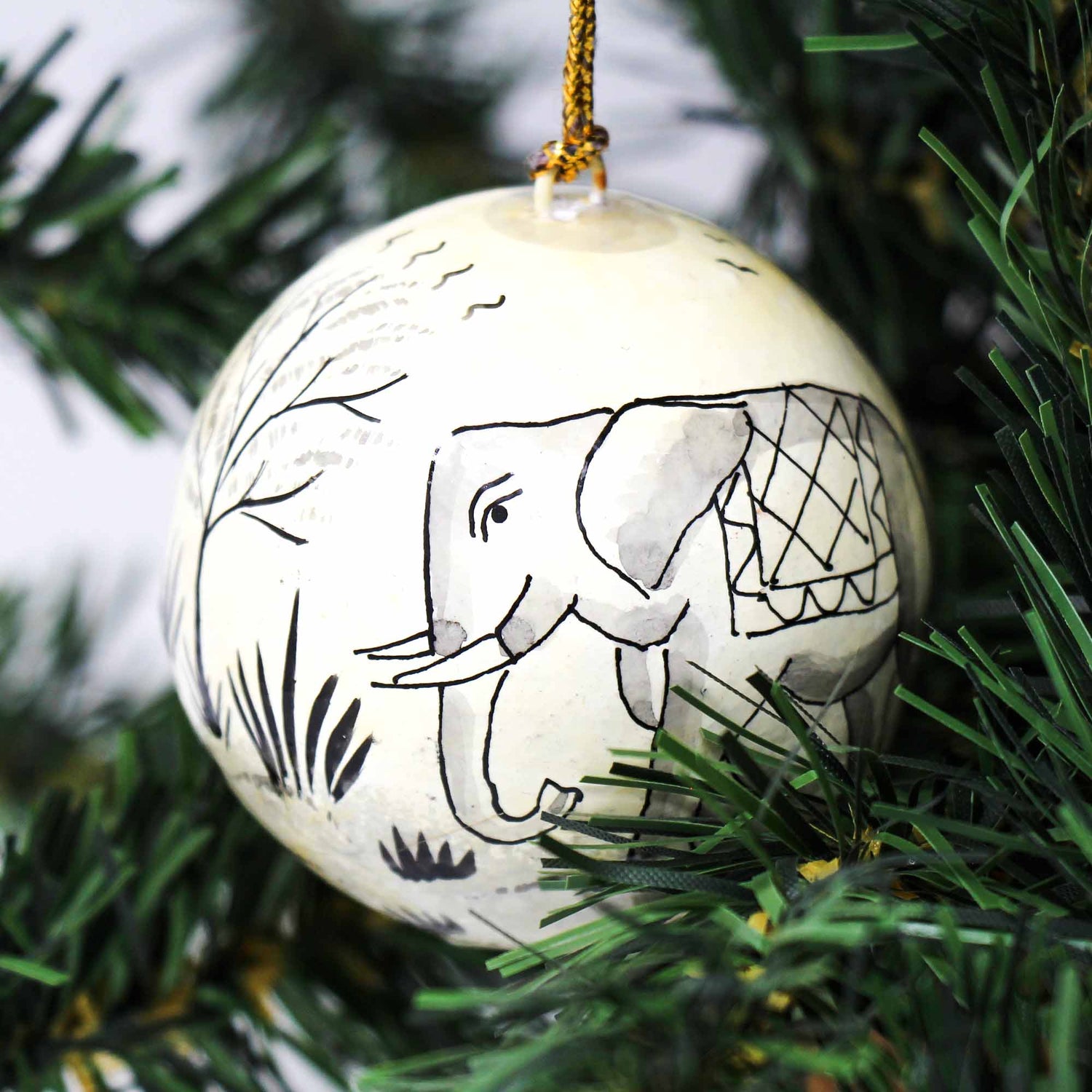 handpainted-elephant-bird-ornaments-set-of-2