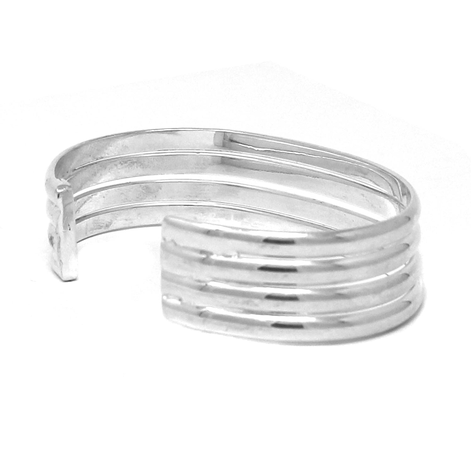 alpaca-silver-overlay-cuff-bracelet-four-bar-design