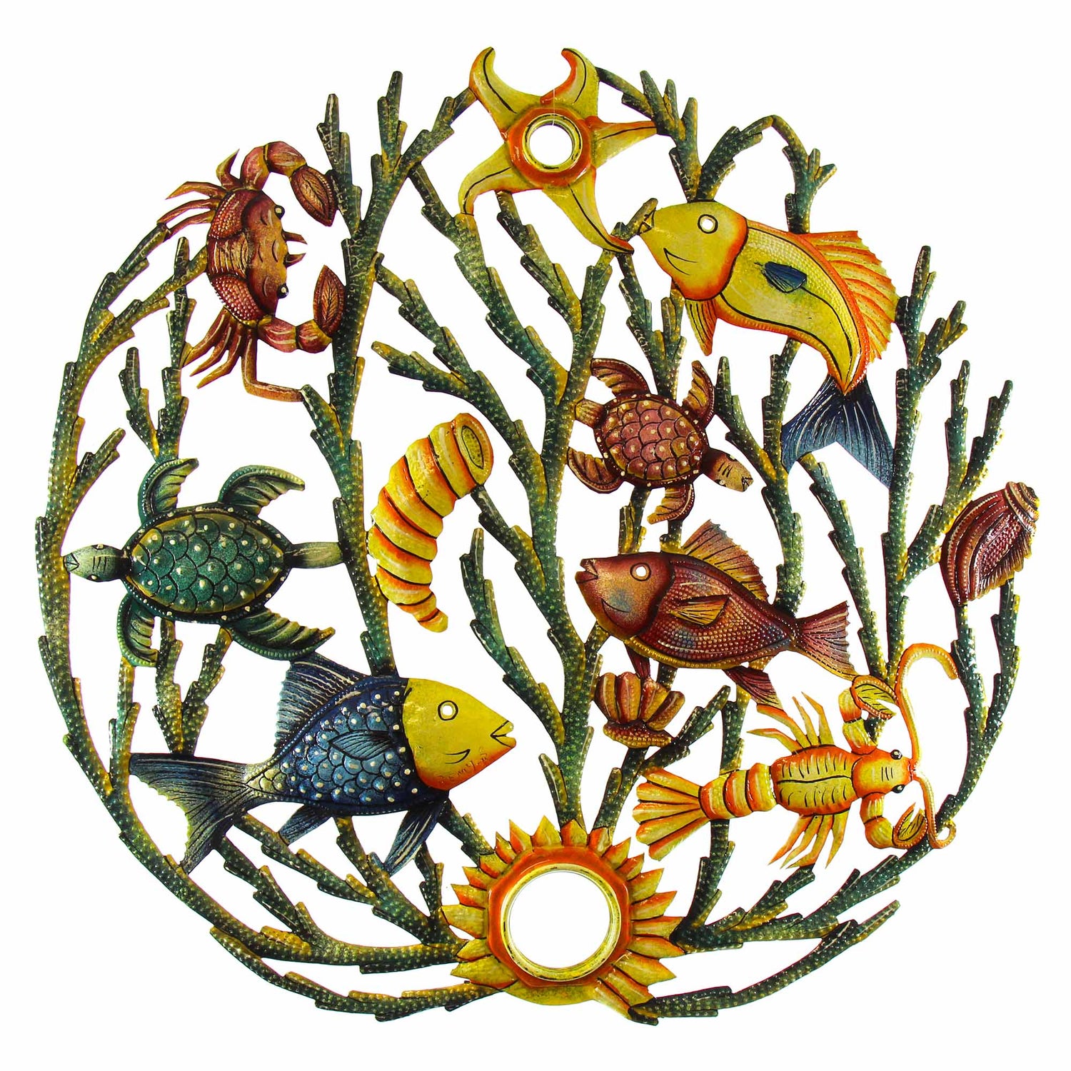 painted-sea-life-metal-wall-art-croix-des-bouquets