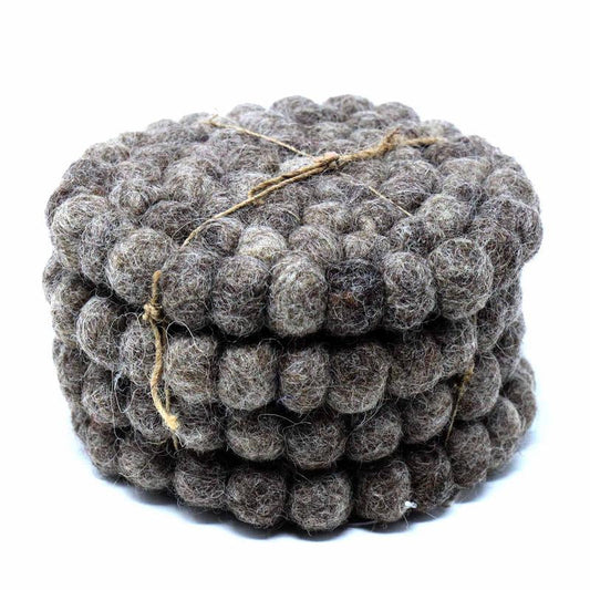 hand-crafted-felt-ball-coasters-from-nepal-4-pack-dark-grey-global-groove-t